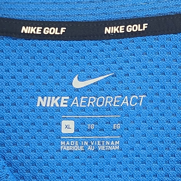 Nike Golf Men's XL AeroReact 1/2 Zip Long Sleeved Pullover Top Blue - Picture 3 of 9
